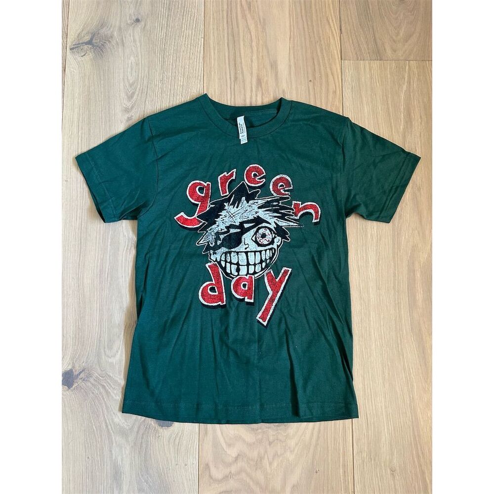 Green Day The Saviors Tour 2024 Unisex Graphic T-Shirt Size S Green